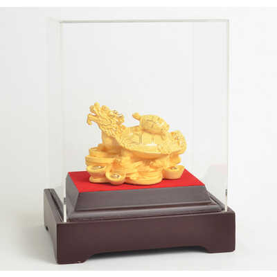 純金仕上げ　龍亀