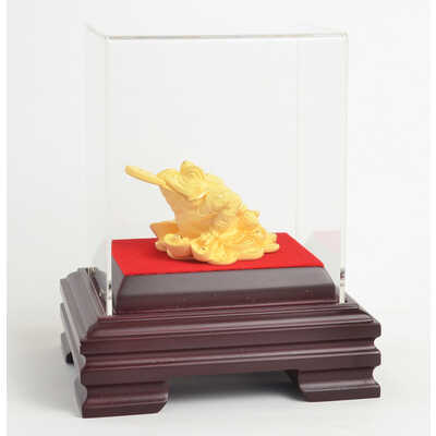 純金仕上げ　三脚蟾蜍