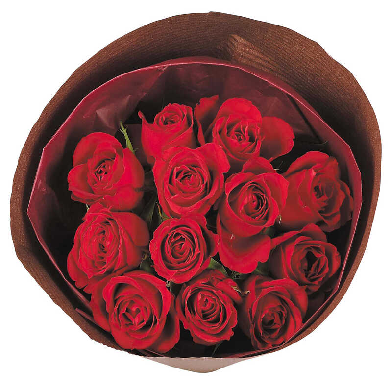 ＜大丸松坂屋＞ 大丸・松坂屋のギフト リンクフローリスト 12本のバラの花束 赤画像