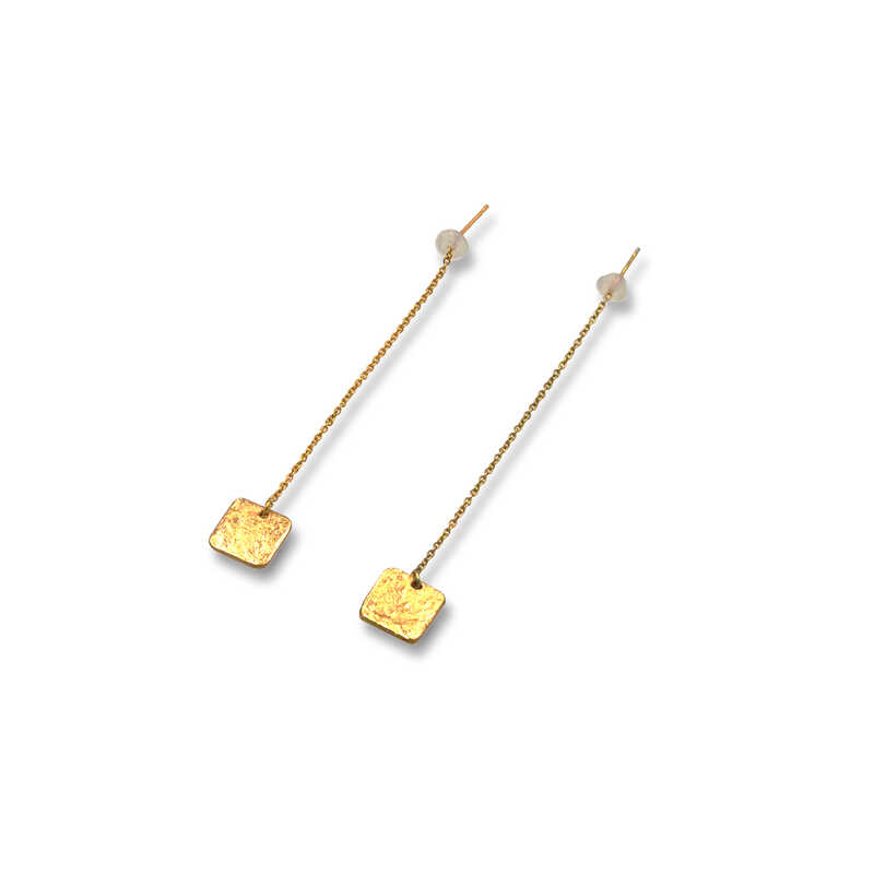 ＜大丸松坂屋＞ ナガエプリュス TIN BREATH Pierced earring A 10×10mm Gold