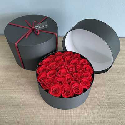 プリザーブドフラワー　赤いバラ　エターナルローズＢＯＸ　Ｍ