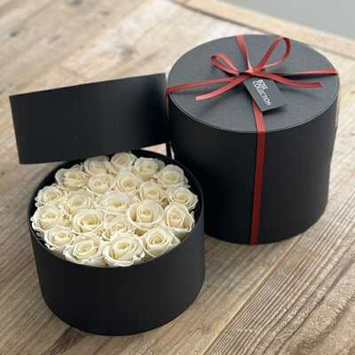 プリザーブドフラワー　ホワイト　エターナルローズＢＯＸ　Ｓ