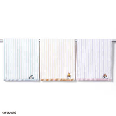 色違いフェイスタオル３枚組（ストライプ）