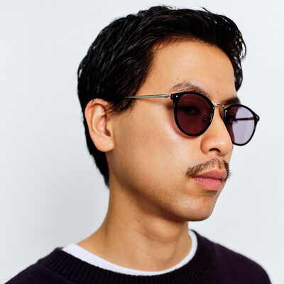 カラーレンズグラス　ブラック　