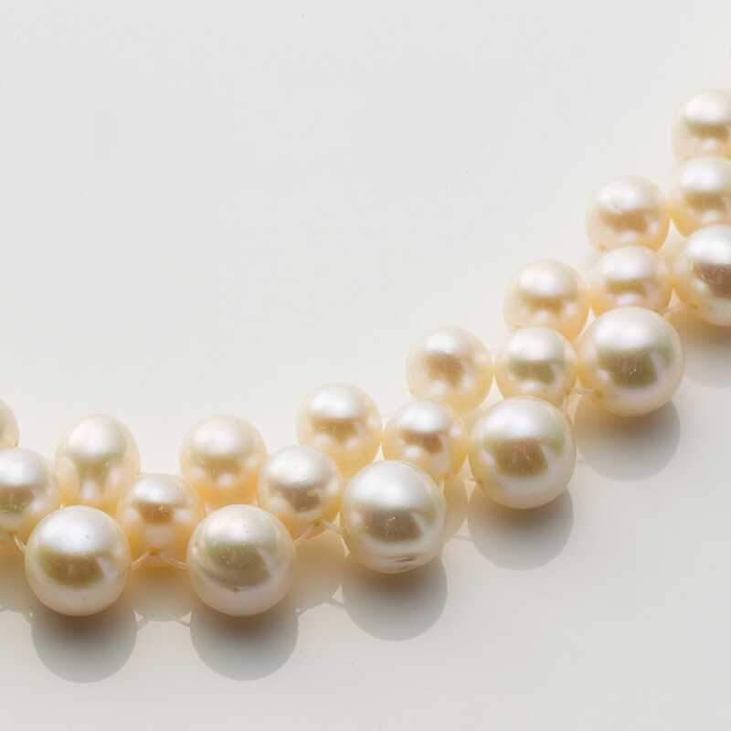 【手作り作品】淡水真珠デザインネックレス