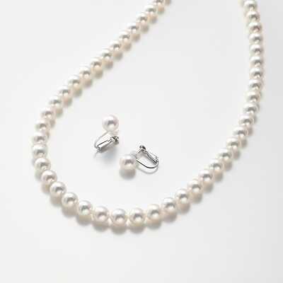 【鑑別書付】高級アコヤ真珠(6.5-7.0mm)ネックレスセット