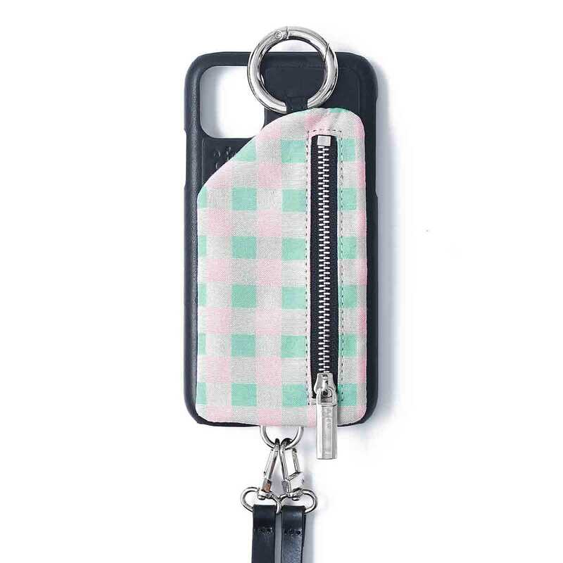 ＜大丸松坂屋＞ ajew（エジュー） 紐付きDRESS NYLON CASE iPhone12／12Pro