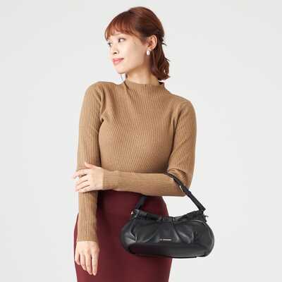 シープレザー　ギャザーミニバッグ