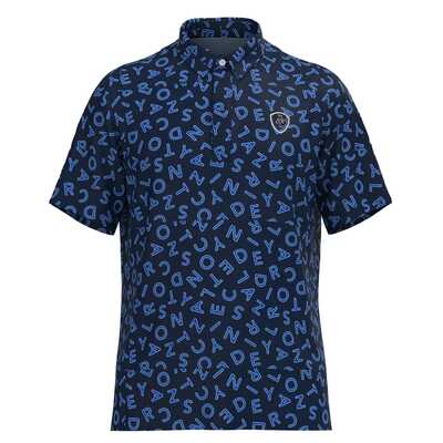 【父の日】ＭＥＮＳ　グラフティーロゴプリント　半袖シャツ　ネイビー