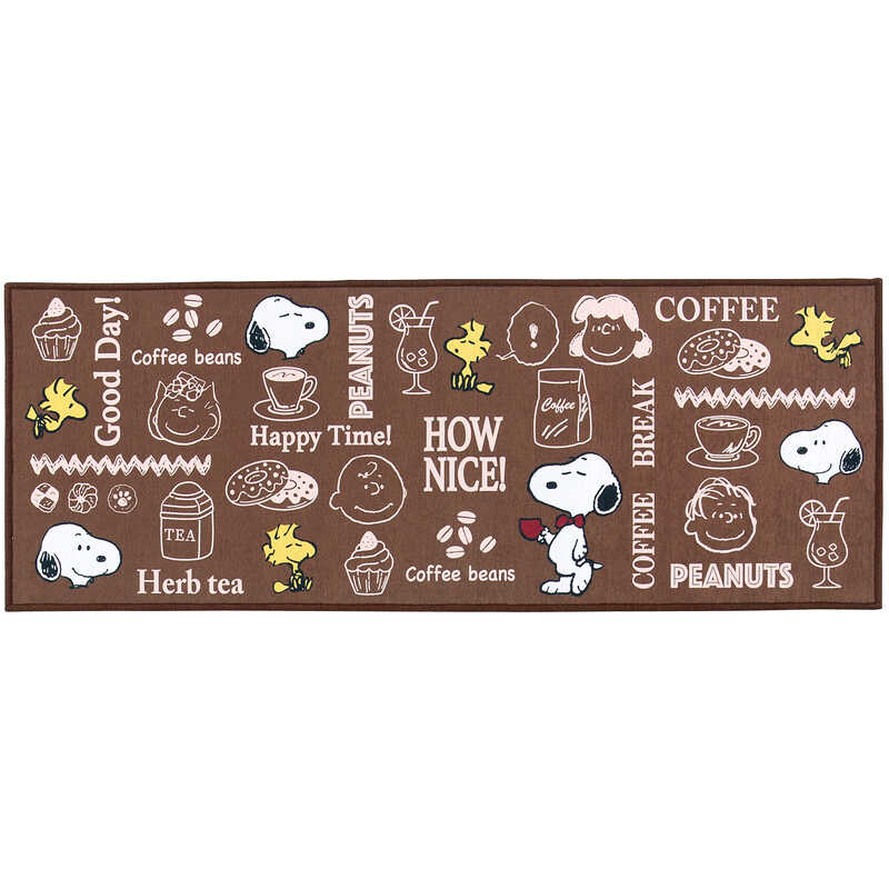 "PEANUTS ハッピータイムスヌーピー ロングマット120cm"