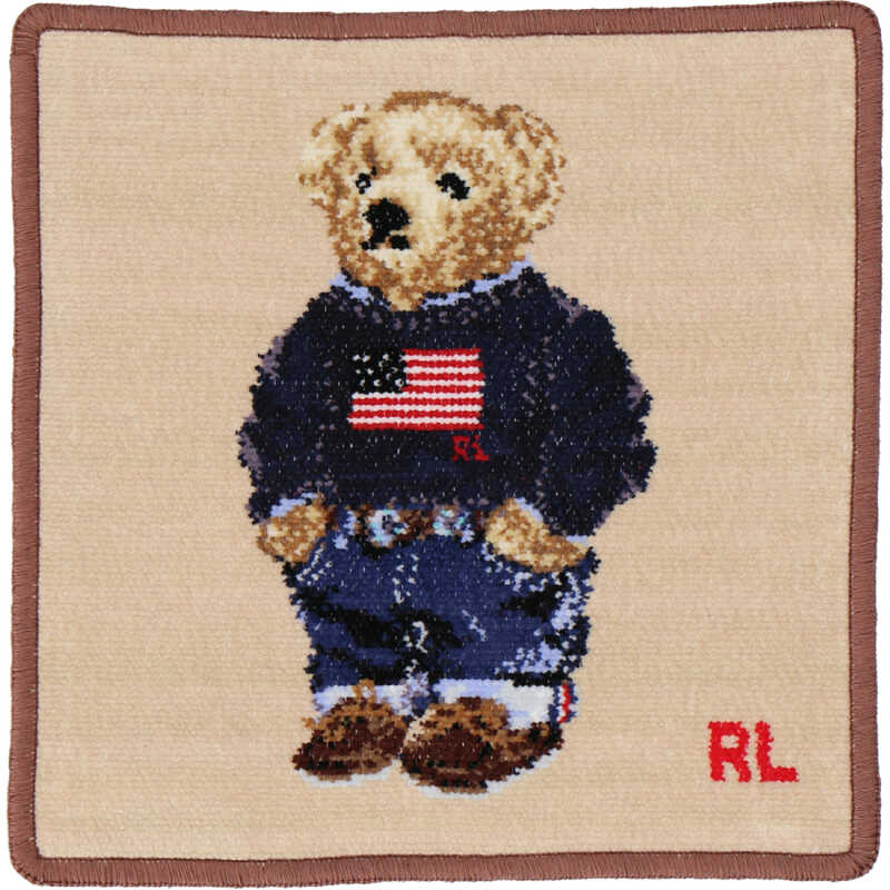 な7 超美品 ラルフローレン Ralph Lauren クマ柄 ハンカチ