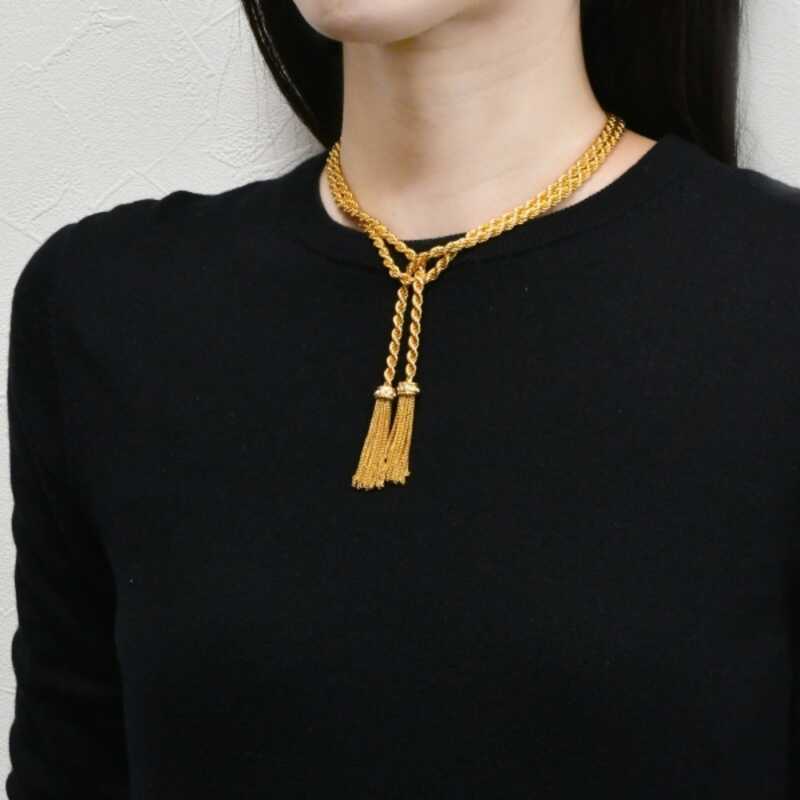 【完売品】CHAIN FRINGE NECKLACE ゴールド