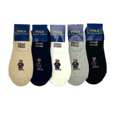 ポロ　ラルフローレンデニムベアワンポイントフットカバーレディース　