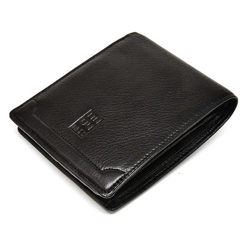  大丸・松坂屋のギフト ダックス 二つ折り財布（小銭入れあり）DP21214／ブラック