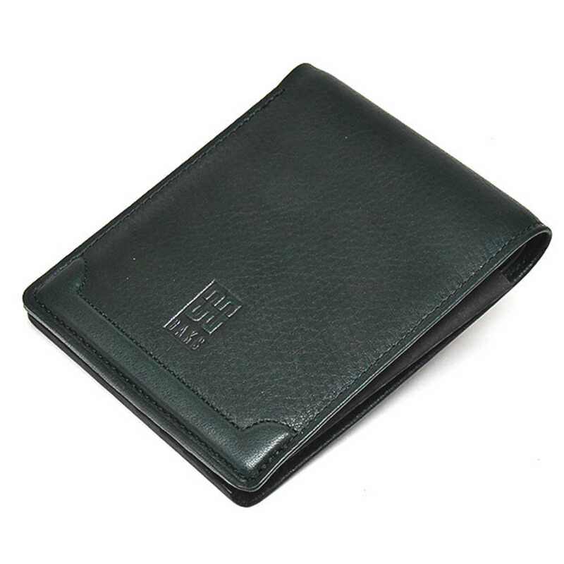  大丸・松坂屋のギフト ダックス 二つ折り財布（小銭入れなし）DP20912／グリーン