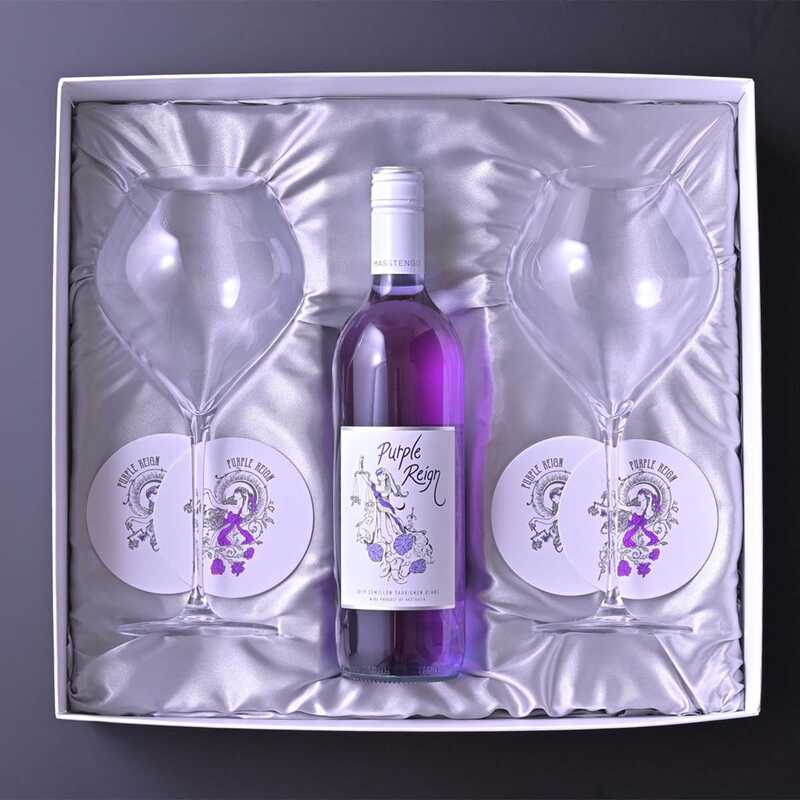 ＜大丸松坂屋＞ オーストラリア 紫ワインペアグラス付き ギフトセット