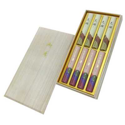お線香　花琳・特撰花琳アソート桐箱短寸８入