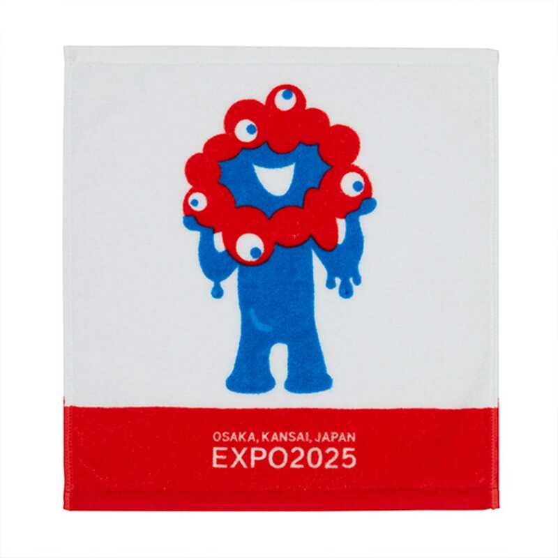 ＜大丸松坂屋＞ 2025大阪・関西万博公式ライセンス商品 EXPO2025 フェイスタオル ロゴマーク 01 レッド