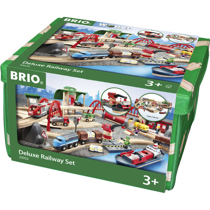 33052 レール&ロードデラックスセット|大丸松坂屋オンライン ... BRIO レール、車両、駅舎、トンネル、人形などのセット