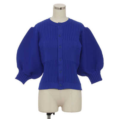FLUTED SHORT PUFF SLEEVE CARDIGAN CF010KE062