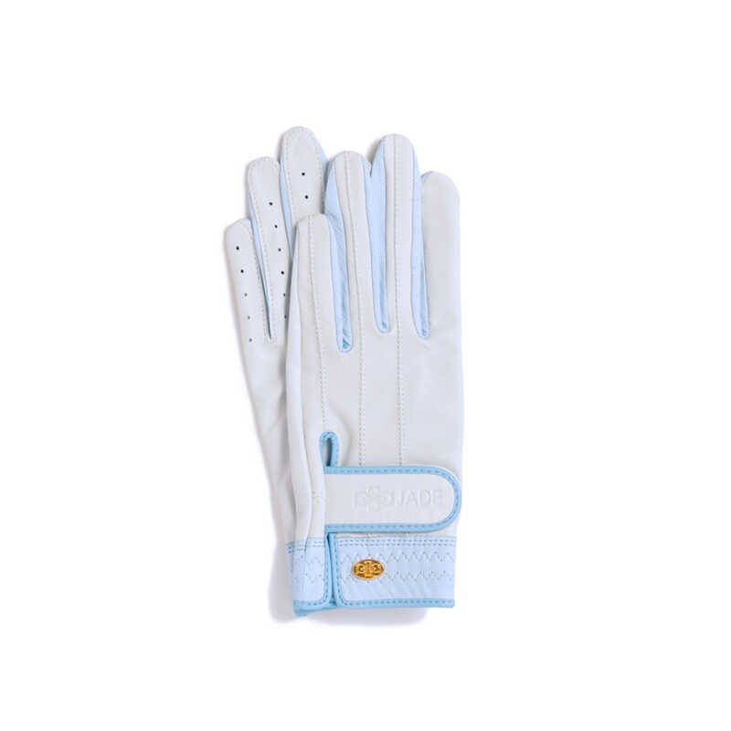 "＜aJADE＞Elegant Golf Glove【両手】white－celeste"