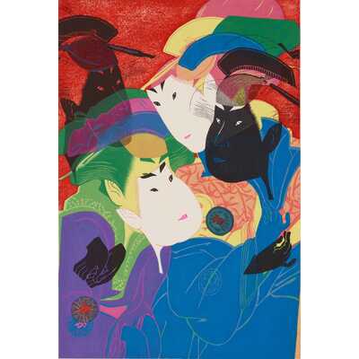 山下千里、「paraiso」、希少画集・額装画、日本製・新品額縁にて額装致します 山下千里、「paraiso」、希少画集・額装画、日本製・新品額縁に