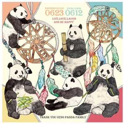 【歴代パンダノベルティ（シャオシャオ）】付き　Ｃｈｒｉｓｔａｌ　ＡＲＴ　コットンバンダナ（６月バースデー２０２３）