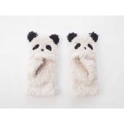 【パンダ来日５３周年記念　クリアカード（全１１種）】付き　ジャージ手袋　オフホワイト