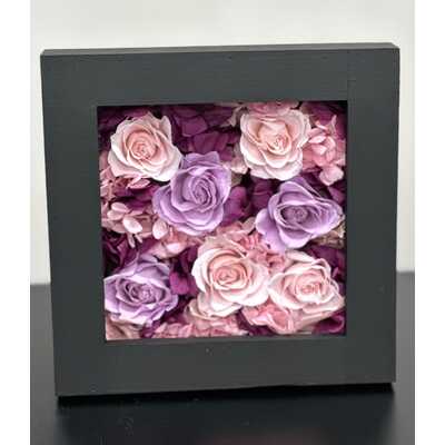 プリザーブドフラワー（宅配ボックス付）　富士のかぐや姫花手箱　紫