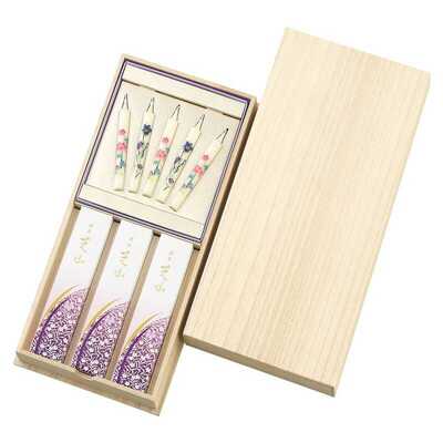 銘香芝山桐箱絵ろうそく５本セット